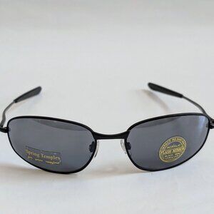 NWT Vintage 90's Rectangle Metal Sport Sunglasses (M. Black)